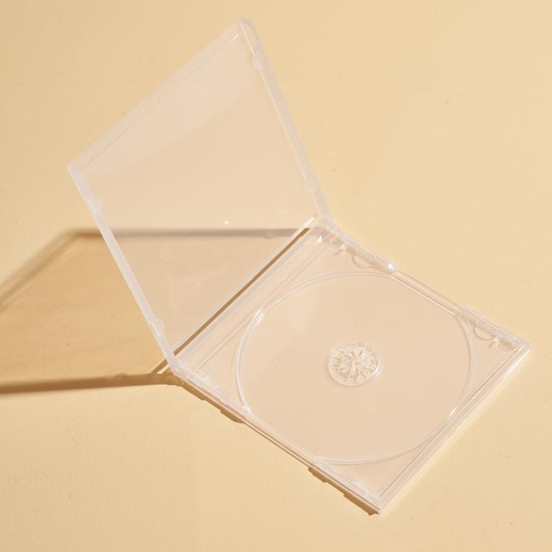 5 Stück Doppelscheiben Slim CD/DVD Aufbewahrungskoffer Hergestellt aus recycelbarem PP-Material Leicht Tragbar Organizer Transparenter Koffer