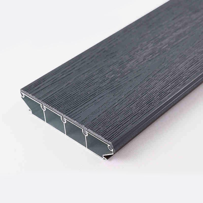 Modern Square Decking Flooring Wood Grain Aluminum with Waterproof and Anti-Slip Features for Courtyards