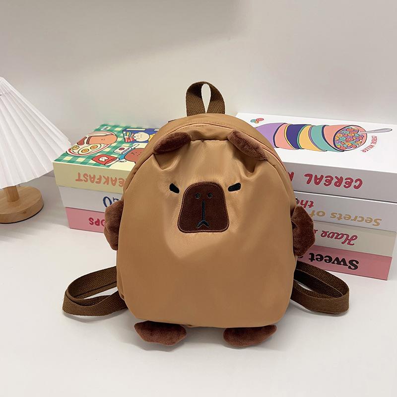 

Новый рюкзак для родителей и детей большой вместимости, милый рюкзак с капибарой, повседневный водонепроницаемый