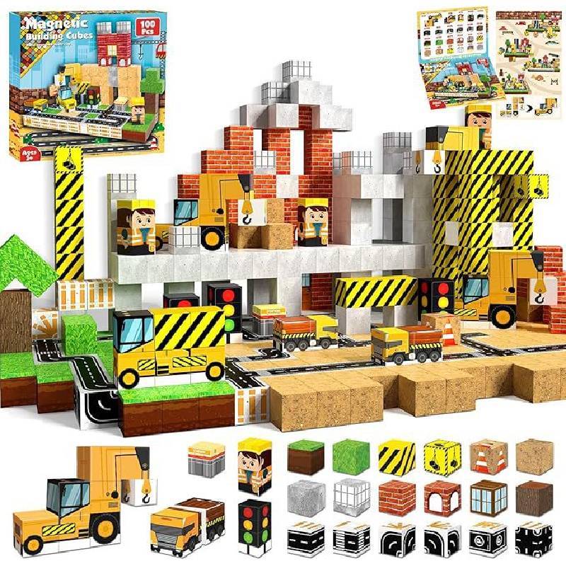 Minecraft Magnetic Building Blocks Set For Kids With Diy Assembly And Brain Development