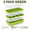 3 Pack Silicone Freezer Trays Set with Lids Large Ice Cube Tray 1 Cup Soup Freezer Molds Meal Prep Container for Food Storage