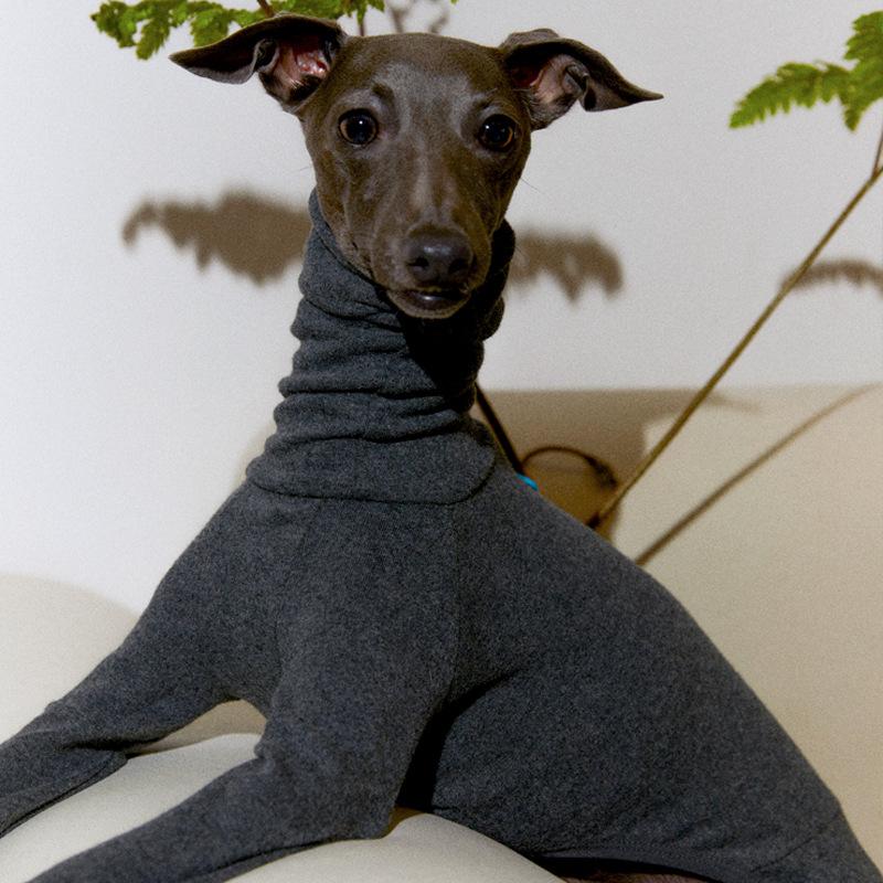 Haustier Winter Warmer Pullover mit hohem Kragen Windhund Hundeweste Jacke Verdicken Whippet Mantel Pullover Für Mittelgroße Große Hundekleidung