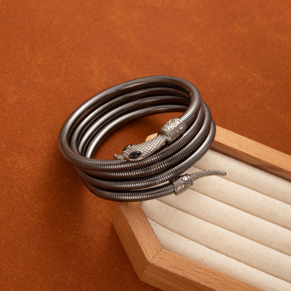 Υπερβολικό Μεταλλικό Βραχιόλι Ανέμου, Χρυσό Τυλιγμένο Βραχιόλι Φίδι Έτους Γέννησης, Ρετρό Υψηλής Ποιότητας Κοσμήματα Ελαφριάς Πολυτέλειας