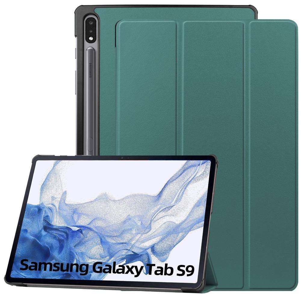 For Samsung Tab S9fe Case 2024 12.4 Inch Premium Tri Fold Stand Cover for S9 Plus S10 Tablet Protective Sleeve