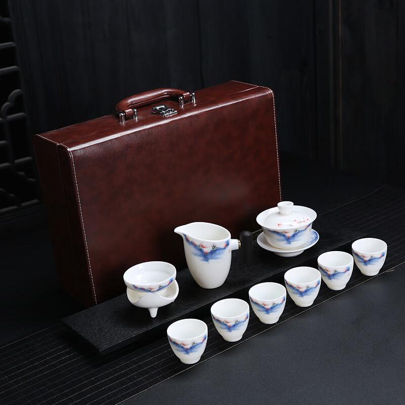 Suet Jade Porcelain Kung Fu Tea Set