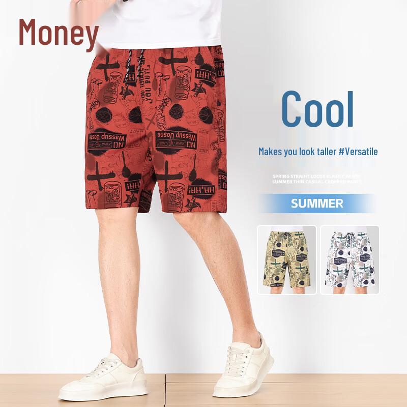 Men s Casual Printed Beach Shorts 3XL