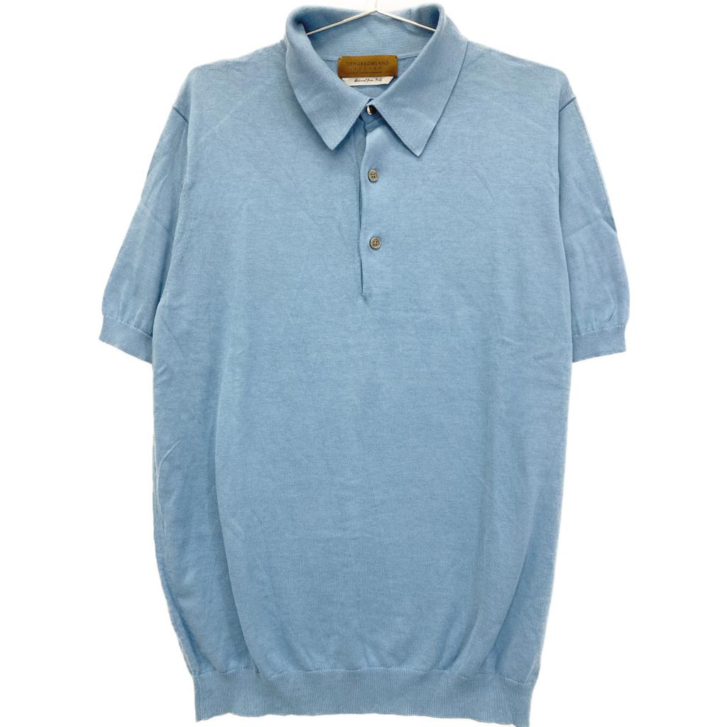 TOMORROWLAND [Excellent Condition] 61-02-22-02011 Silk Cotton Knit Polo Shirt/ tops M blueUsed