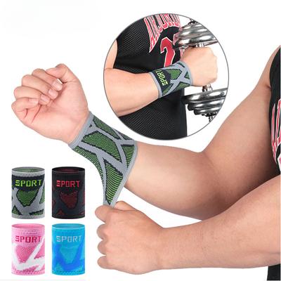 2 Stücke Handgelenkstütze Nylon Strick Handgelenkschutz Kompressionsband Atmungsaktive Outdoor Sport Armbänder Armschienen