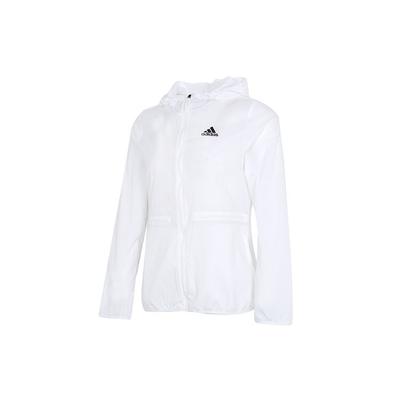 Gewebte Windjacke Lässige Sportliche Kapuzenjacke Damenjacke Weiß GQ0628