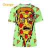 Funny New Pizza Tričko s 3D potiskem Muži Ženy Děti Neformální Chutné Jídlo Grafika Styl Harajuku Streetwear Top Trička