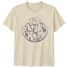 Camping Trip Scene Art T-Shirt, Mountain, Forest, River, Stars