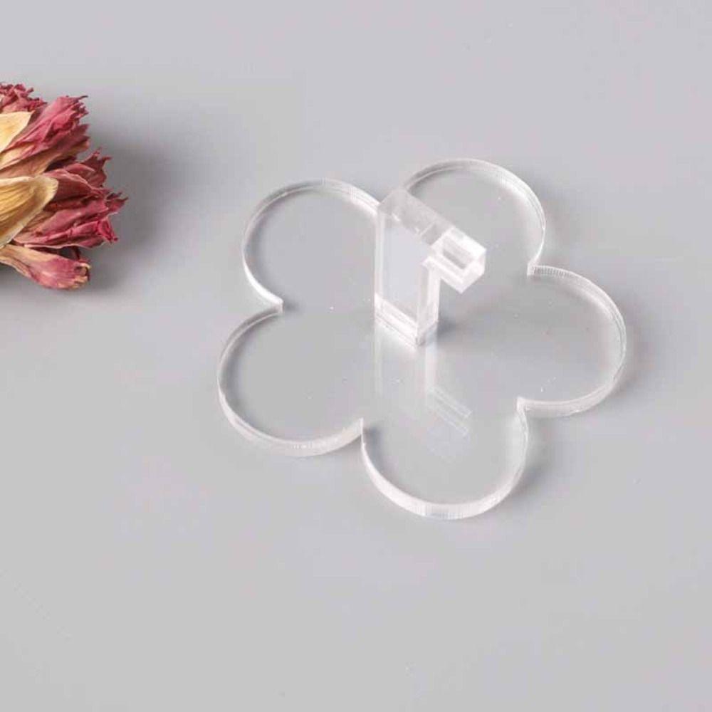 6Pcs Heart Shape Nail Tip Practice Stand Transparent Nail Art Display Rack Manicure Tools