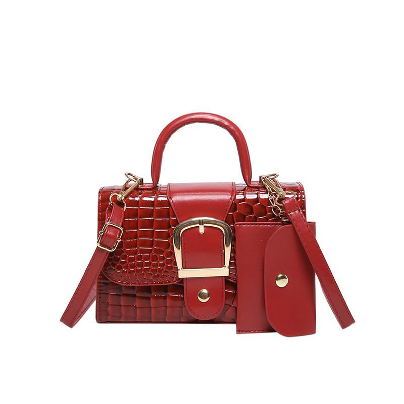 Chic And Versatile Crocodile Texture Handbag For Women With Simple Urban Style