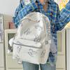 Backpack Female Versatile College Student Class School Bag Butterfly Casual Backpack Computer Niche Design Alphabet Middle School Student