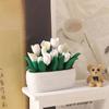 1:12 Dollhouse Miniature Tulip Potted Plant Flowerpot Bonsai Garden Model Decor Toy Doll House Accessories