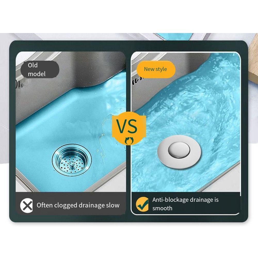 Push-Type Sink Drain Plug Bounce Core Filter Screen Universal Bathroom Sink Stopper  Kitchen