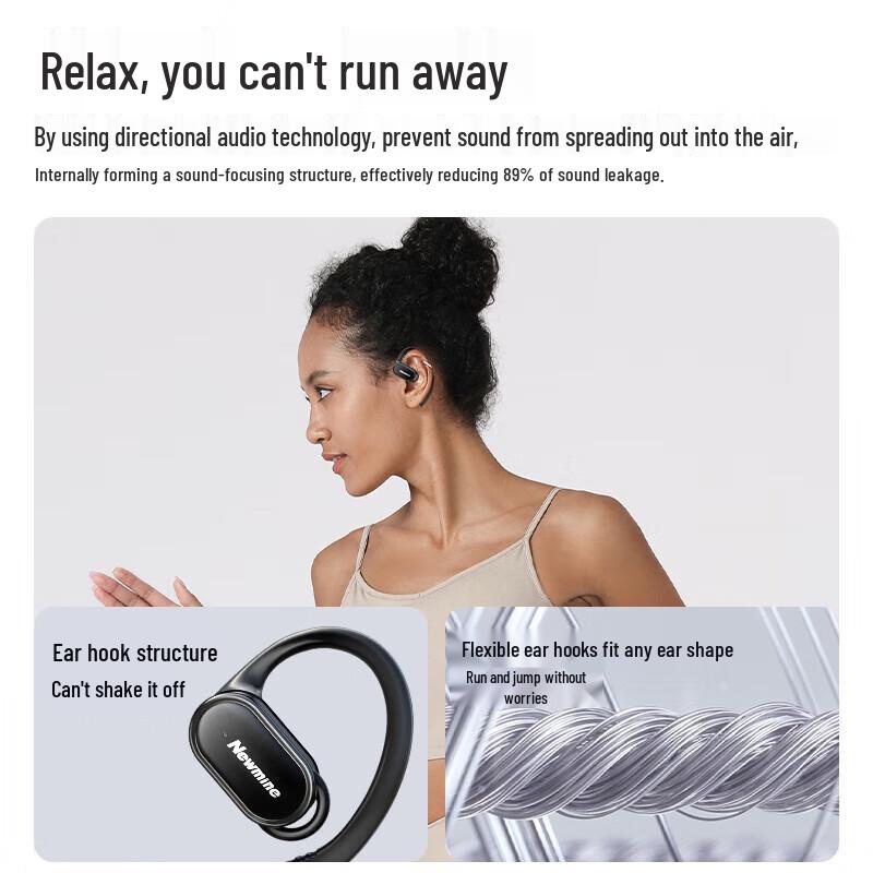 Newmine LY12Plus Open-Ear Bluetooth Ear-Hook Headset