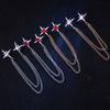 Rhinestone Star Collar Brooch Chain Double Layer Chain Chain Brooch New Lapel Pin