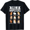 Soorten Hamsters Schattig Syrisch Ras Grappige Knaagdieren T-shirt