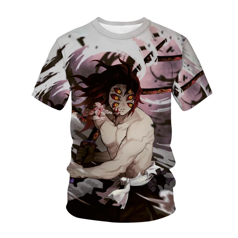 T-shirt Uomo Donna Anime Stampa 3D Streetwear Demon Slayer Kimetsu No Yaiba Harajuku Moda Tshirt Unisex Maglietta Top Abbigliamento