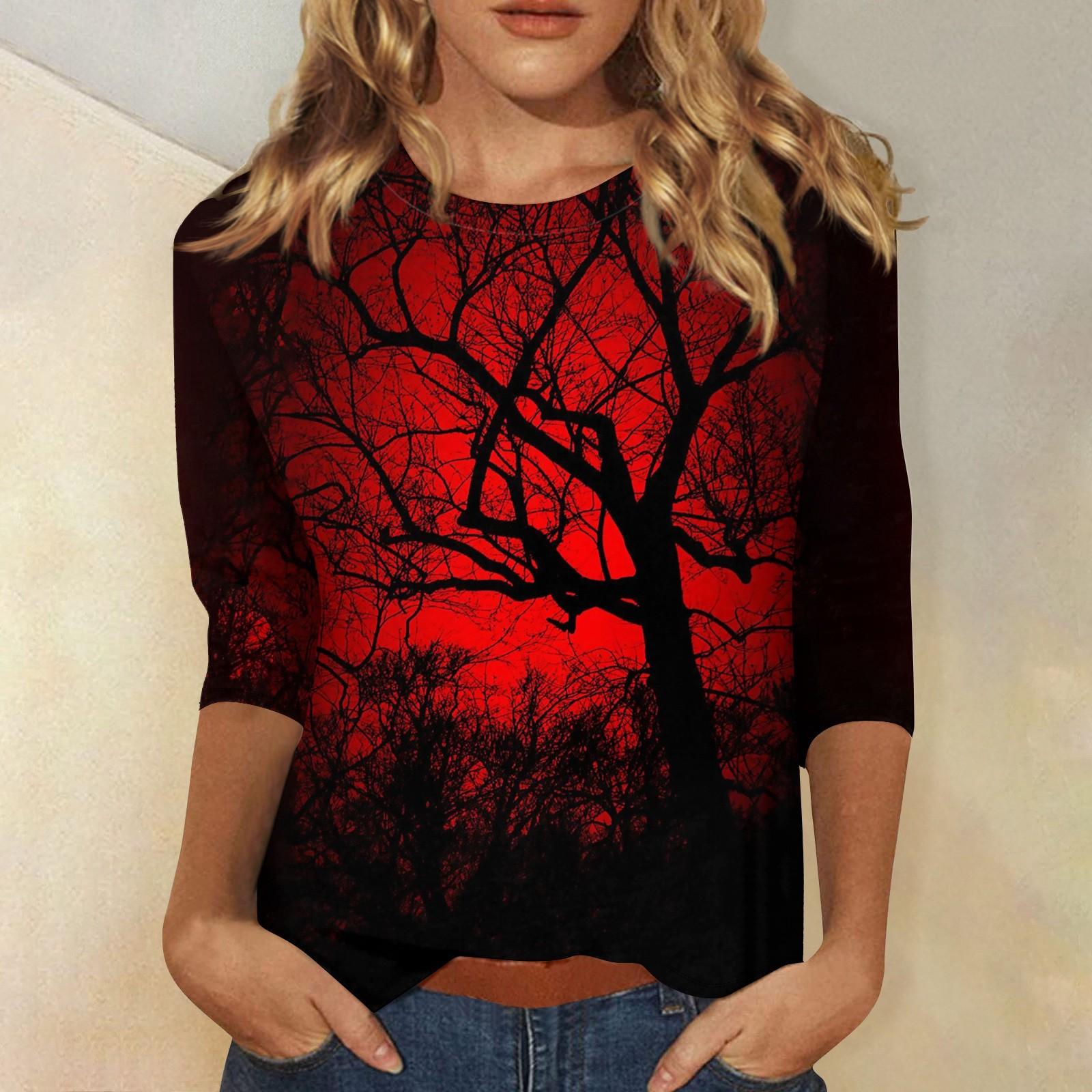 

Женские повседневные футболки с рукавом 3/4 и топы с круглым вырезом S