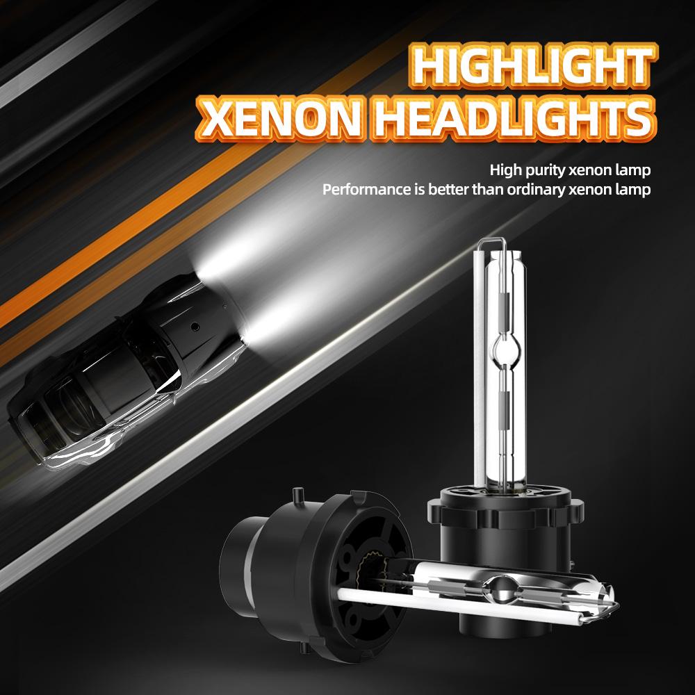 D1S D2S D3S D4S Car Xenon Headlights High Low Beam, High Lumens Car Light 6000K Xenon White Lamps Aluminum Metal Easy Install