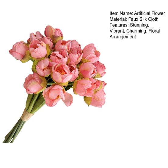 24 Bundles Artificial Tulip Flowers, Realistic Fake Tulips for Spring, Easter, Valentine's Day Home Decor, Wedding Centerpiece, Table Floral
