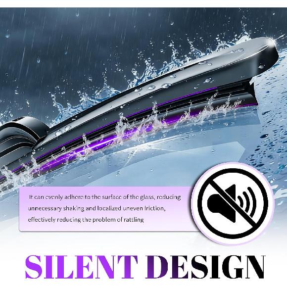 4PCS 28" Car Wiper Blade Inserts Refill,Adjustable Boneless Car Wiper Blade Refills Restore Windshield Clarity,Essential Cars Windshield Wipers