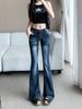 Women's High Waist Denim Pants Flared Bootcut Stretchy Casual Vintage Trousers