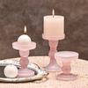 Portacandele a colonna in vetro Candeliere Portacandele affusolate per casa Camino Tavolo Bagno Decorazione Matrimonio