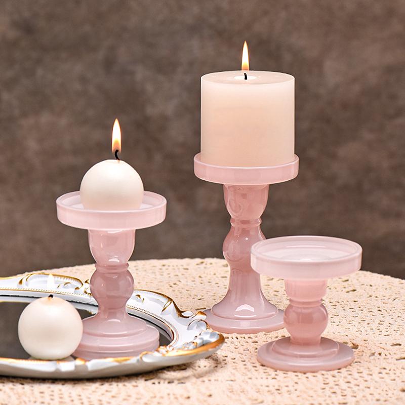 Portacandele a colonna in vetro Candeliere Portacandele affusolate per casa Camino Tavolo Bagno Decorazione Matrimonio