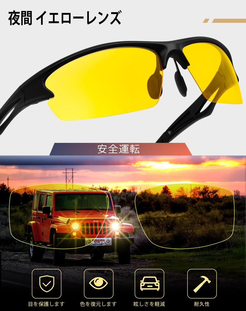 KANASTAL Nachtfahr-Ohrbügel Gelb UV400 Verstellbarer Nasensteg Perfekt für die Nacht und Stilvolle Nacht-Sonnenbrille Herren-Sonnenbrille, Ultra-elastischer Rahmen,