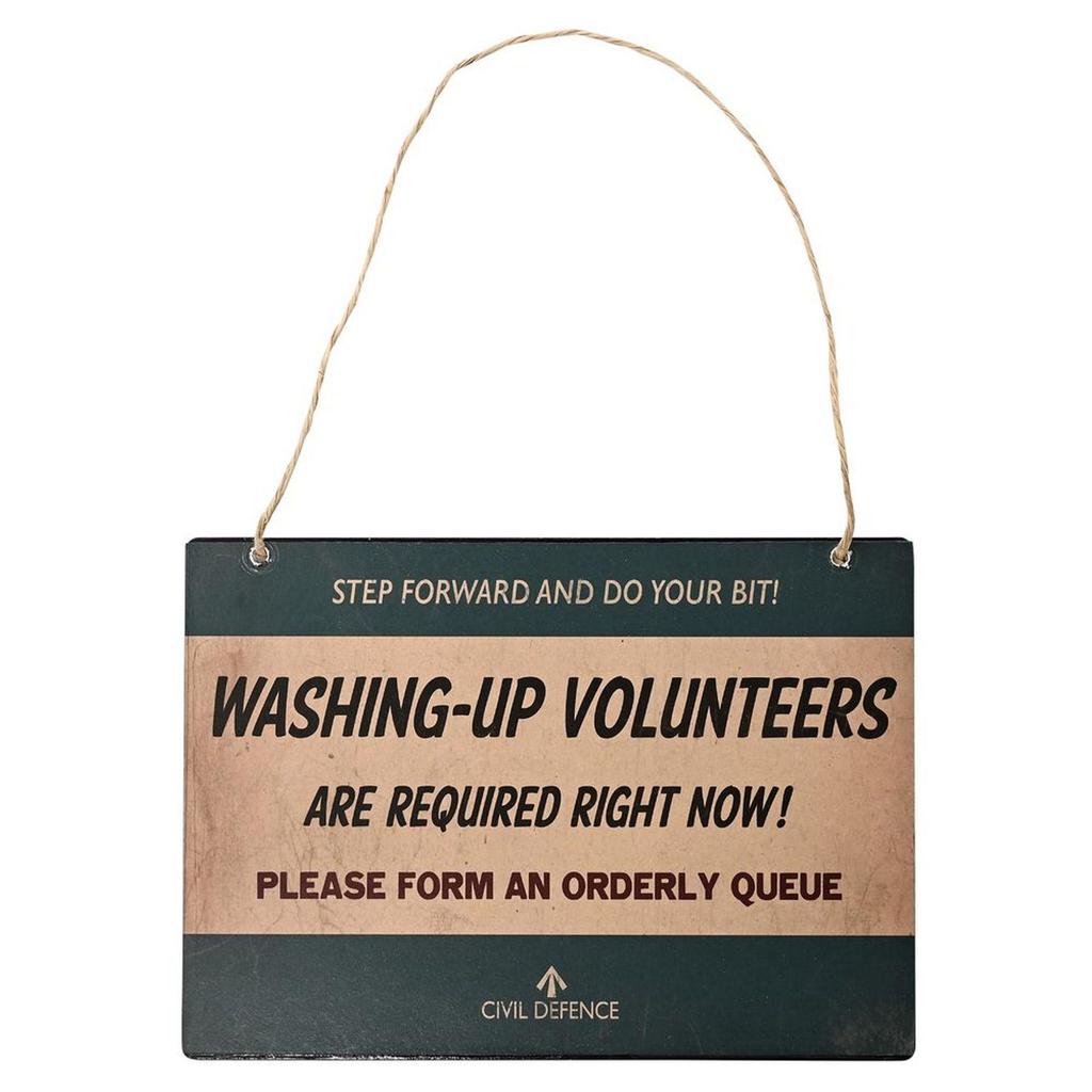 Harvey Makin Civil Defence Washing Up Plaque