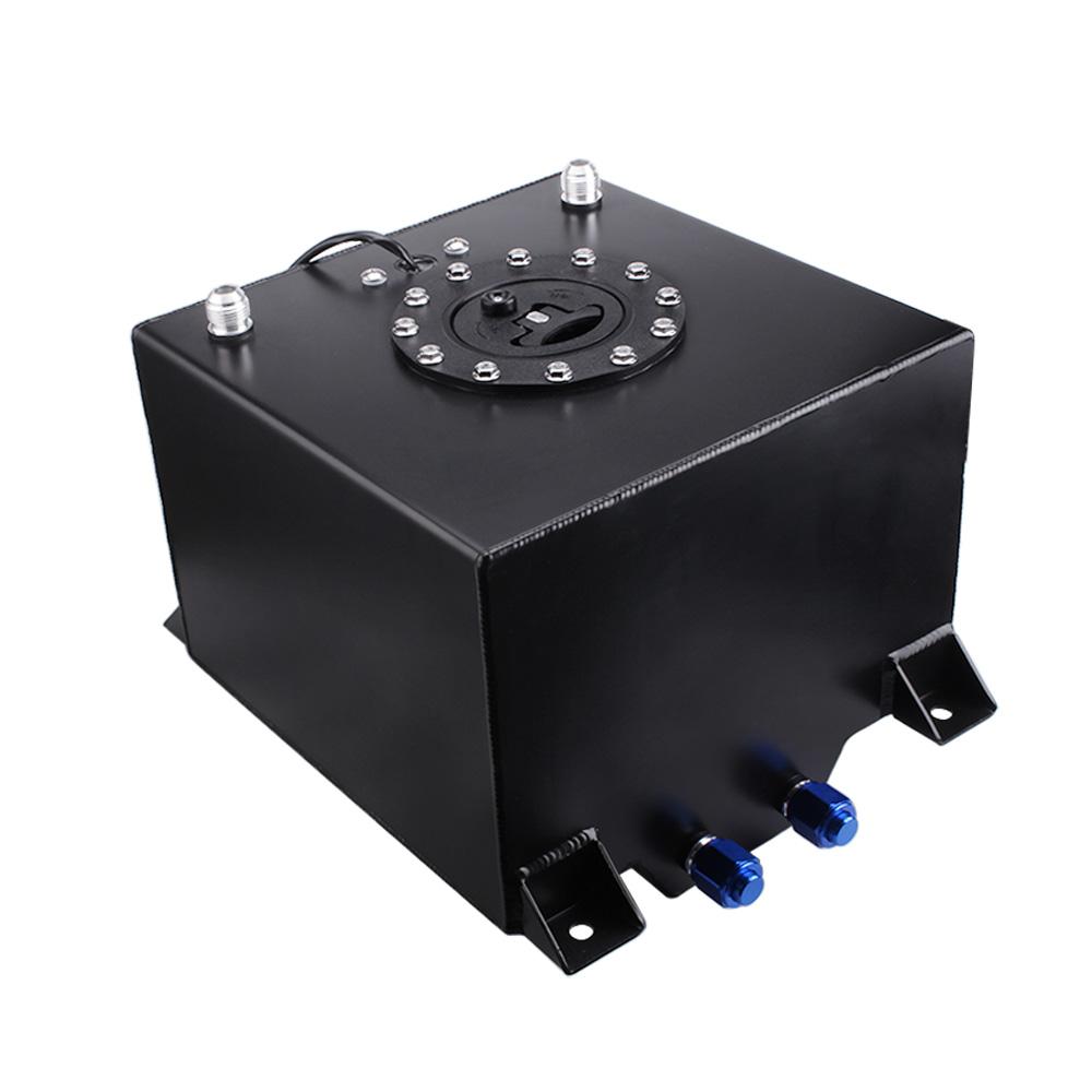 RASTP-High Quality Aluminum Universal 20L Oil Tank Mirror Polish Fuel Cell with Cap/Foam Inside with Sensor Fuel Tanks RS-OCC040