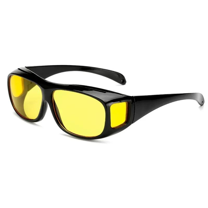

Motorcycle Driving Goggles Car Night Vision Sunglasses Unisex Driver HD Night Day Driving Wrap Around Anti Glare Sun Glasses жёлтый
