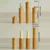 5/10ml Bamboo Roll-on Bottle Steel Roller Ball Lipstick Tube Natural Lip Balm Tubes  Lipgloss Pack