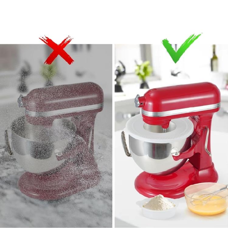 2PCS Mixing Bowl Covers Dustproof Design Reduces Ingredient Splatter Keeps Counter Clean During Baking Prep for 5.5-6QT