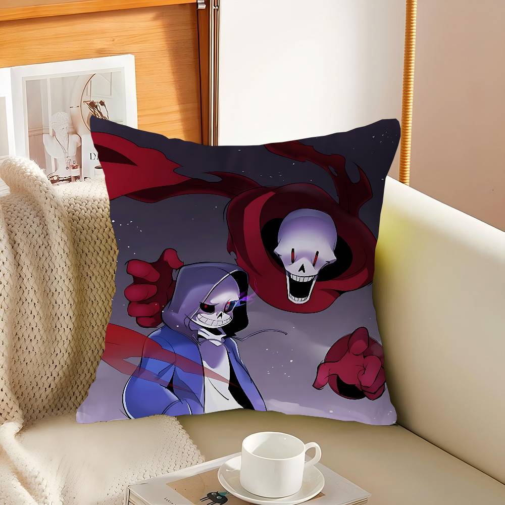 SANS U-Undertale Decorative Room Aesthetics Pillow Case Home Decor Bedroom Sofa Bed Couch Pillow Cover 45x45