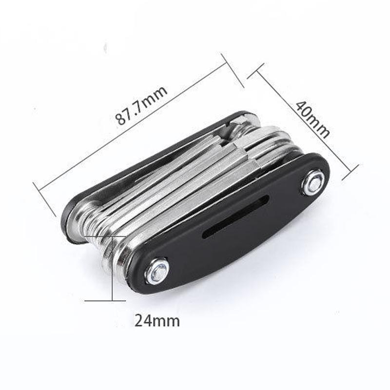 1pc 16 In 1 Bike Bicycle Multi Repair Tool Set Kit Hex Spoke Cycle Screwdriver Tool Wrench Mountain Cycle Tool Sets Black