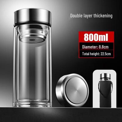 Shangqi Double-Layer Glass Water Bottle