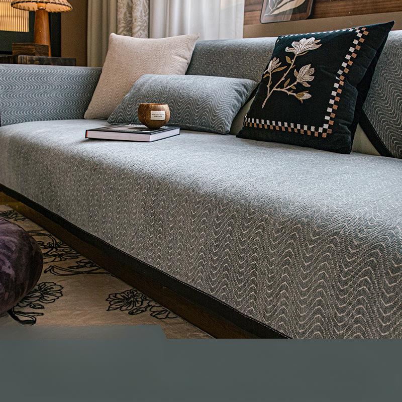Chenille Sofa Cushion Four Seasons Universal Non-Slip Anti-Scratching Living Room Straight Row Sofa Cover Cloth Backrest Towel