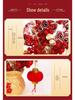 2025 Spring Festival New Year Fortune Bucket: Fu Character Ornament with Artificial Red Fruit and Flowers