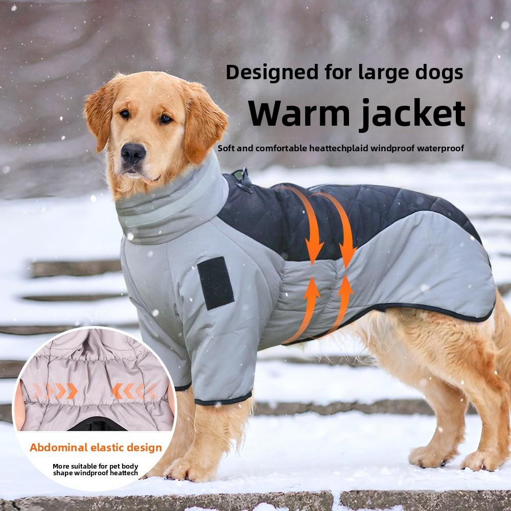 Waterproof Dog Down Jacket Reflection Pet Clothing New Large Dog Coat  for Medium Large Dogs