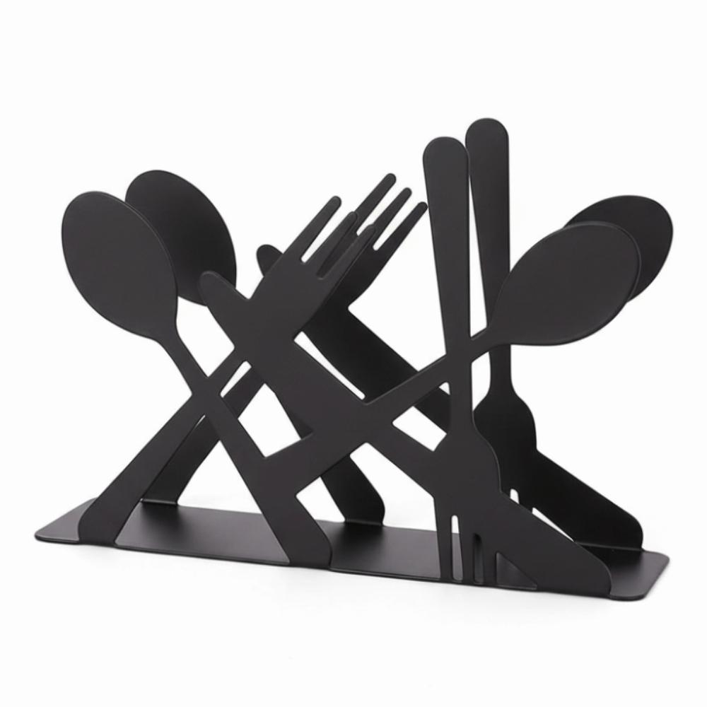 Elegant Napkin Holder Black Vertical Tissue Holder High Quality Tissue Dispenser Restaurant Use