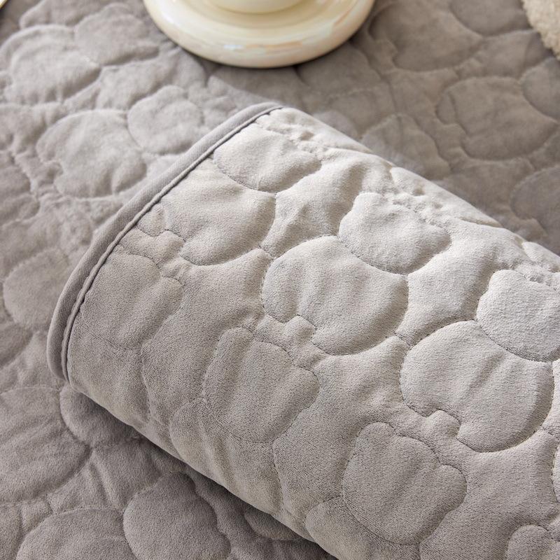 Winter Matte Fleece Sofa Cushion Living Room Non-Slip Simple Cartoon Light Luxury Leather Sofa Cover Towel Backrest Towel