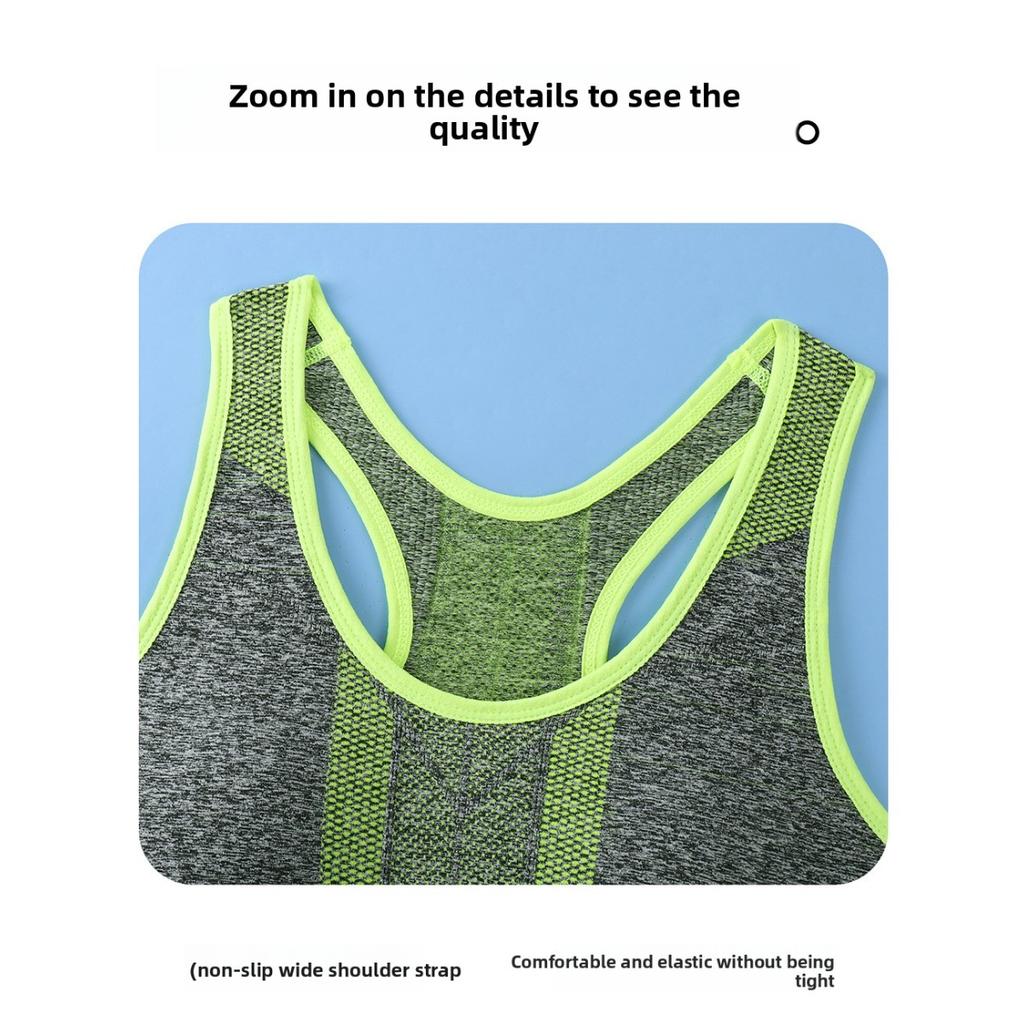 Damen Sport-BH Ohne Bügel, Uni, Kann Außen getragen werden, Mit Weicher Stütze und Enganliegender Rückenstütze, Sport, Laufen, Yoga, Fitness,