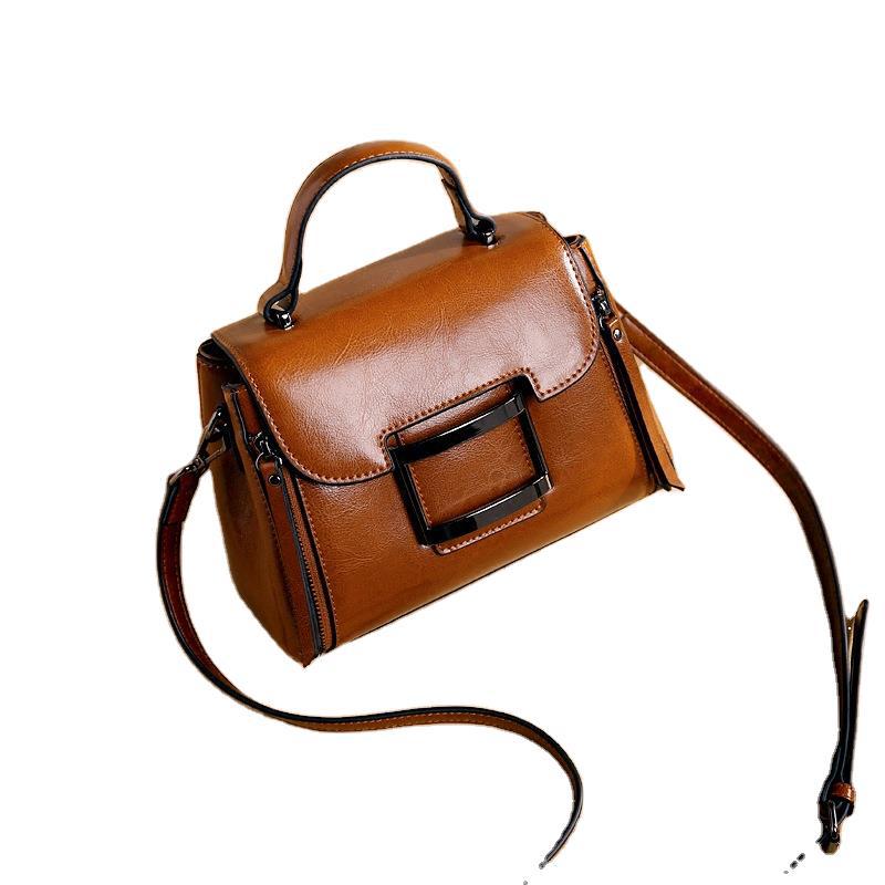 Women's Leather Handbag, One-shoulder Crossbody Bag, Women's Leather Fashion Ins Super Hot Bag, Summer Shoulder Bag