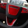 Real Soft Carbon Fiber Steering Wheel Frame Sticker For Tesla Model 3 Highland 2025 2025-up Trim Car Accessories