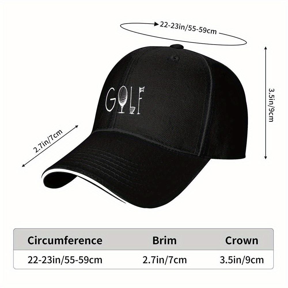 Golf Graphic Print Baseball Cap Unisex Polyester Adjustable Casual Sports Headwear Outdoor Golf Hat