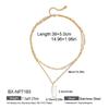 Four-Pointed Star Natural Pearl Double Layer Gold-Plated Clavicle Necklace